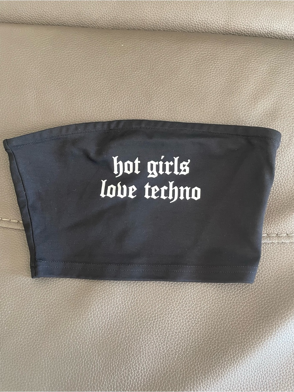 Dolls Kill Darker Wavs 'Hot Girls Love Techno' Bandeau Crop Top size small NWT